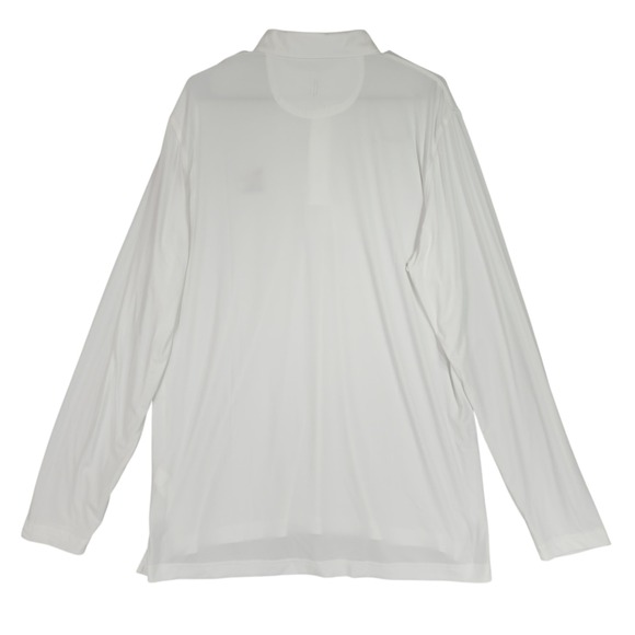 Johnnie-O Men L Long Sleeve Polo Shirt White 123rd US Open LACC 2023 Golf UPF 50 - Picture 2 of 16